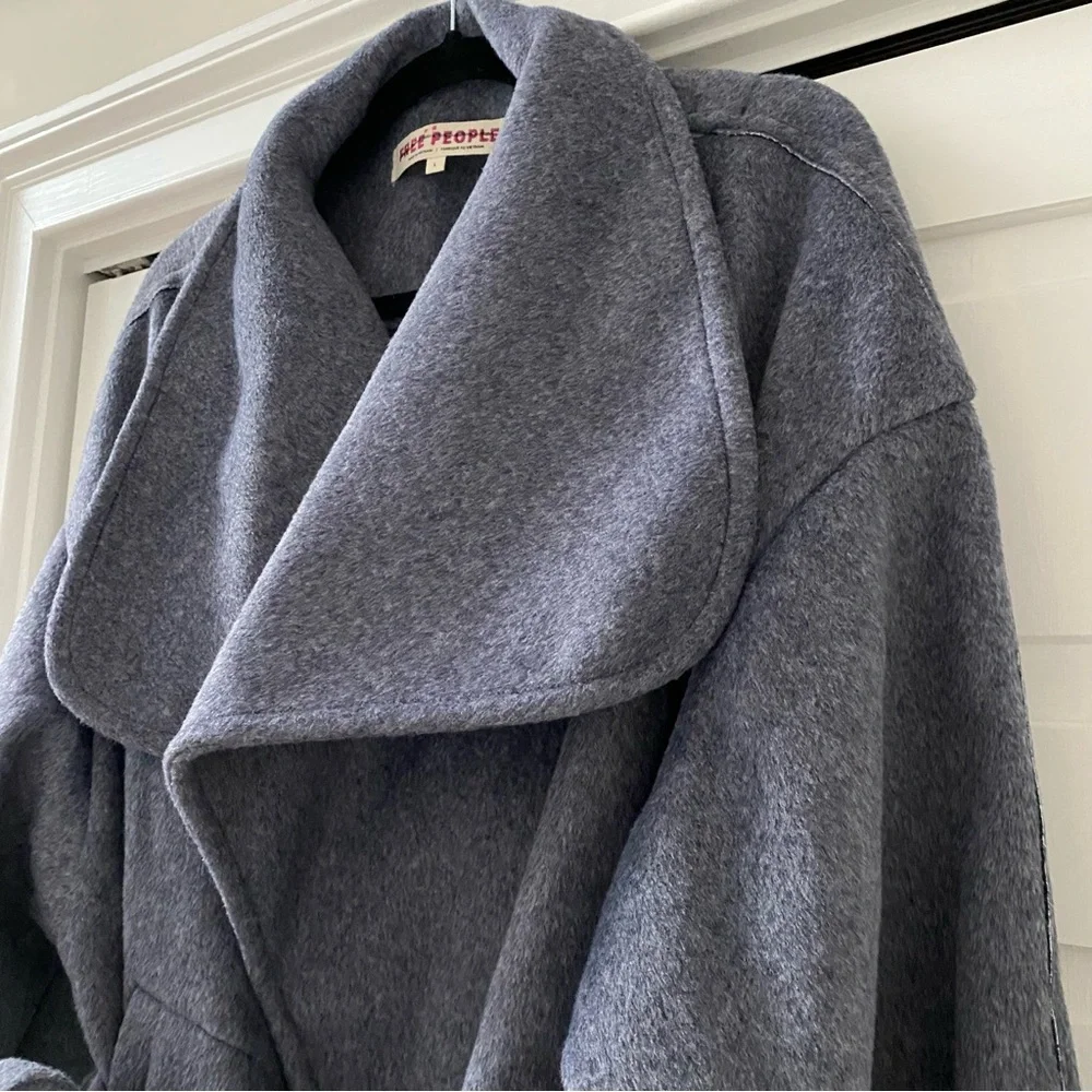 Free People Mina Cropped Wrap Coat Jacket | Size Large - Picture 8 of 11